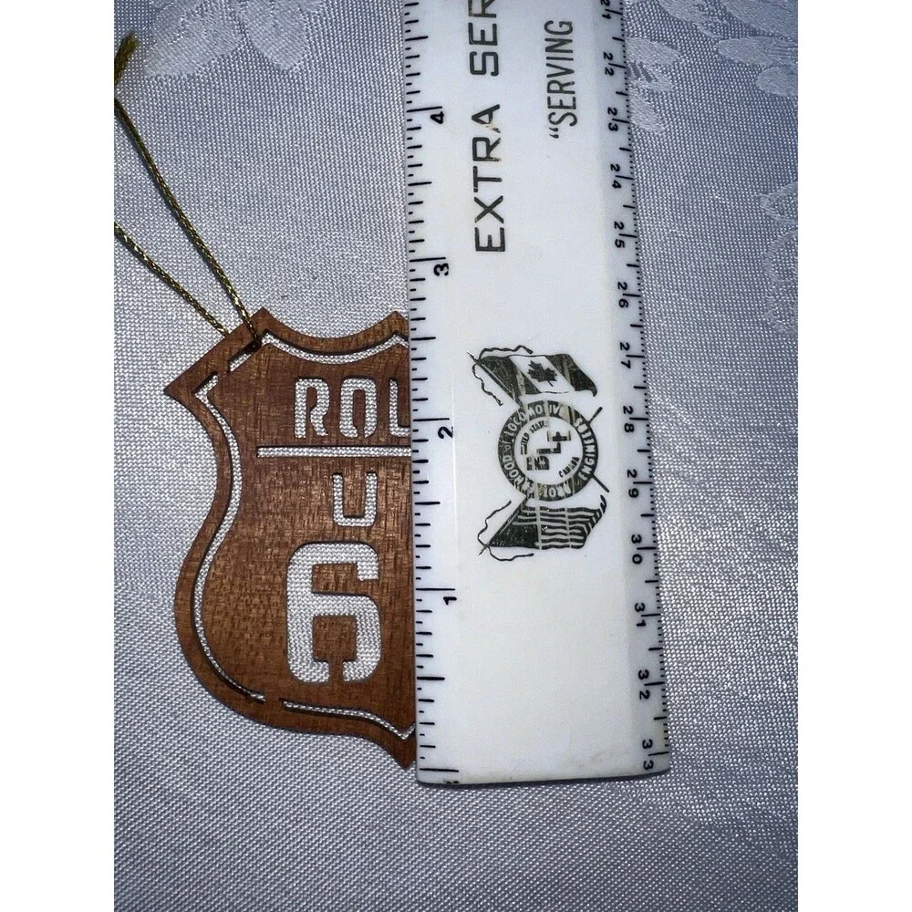 Route 66 Wood Laser Cut Hanging  Ornament US Souvenir Collectible Travel